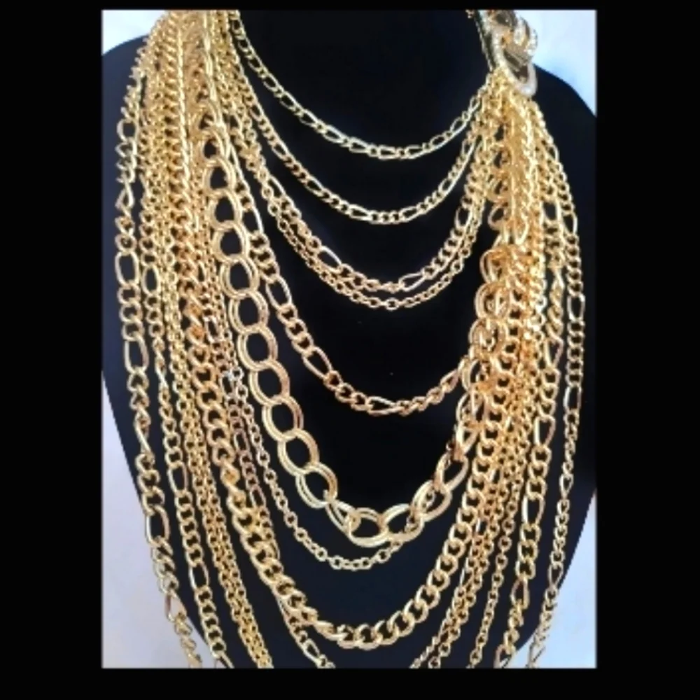 AUTHENTIC Heidi Daus Goldtone Chain Link Necklace - Picture 3 of 6